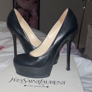 AUTHENTIC YSL TRIBUTE PLATFORM HEELS
